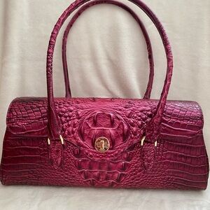 Brahmin Dayan EUC Elegant Crocodile Embossed Handbag